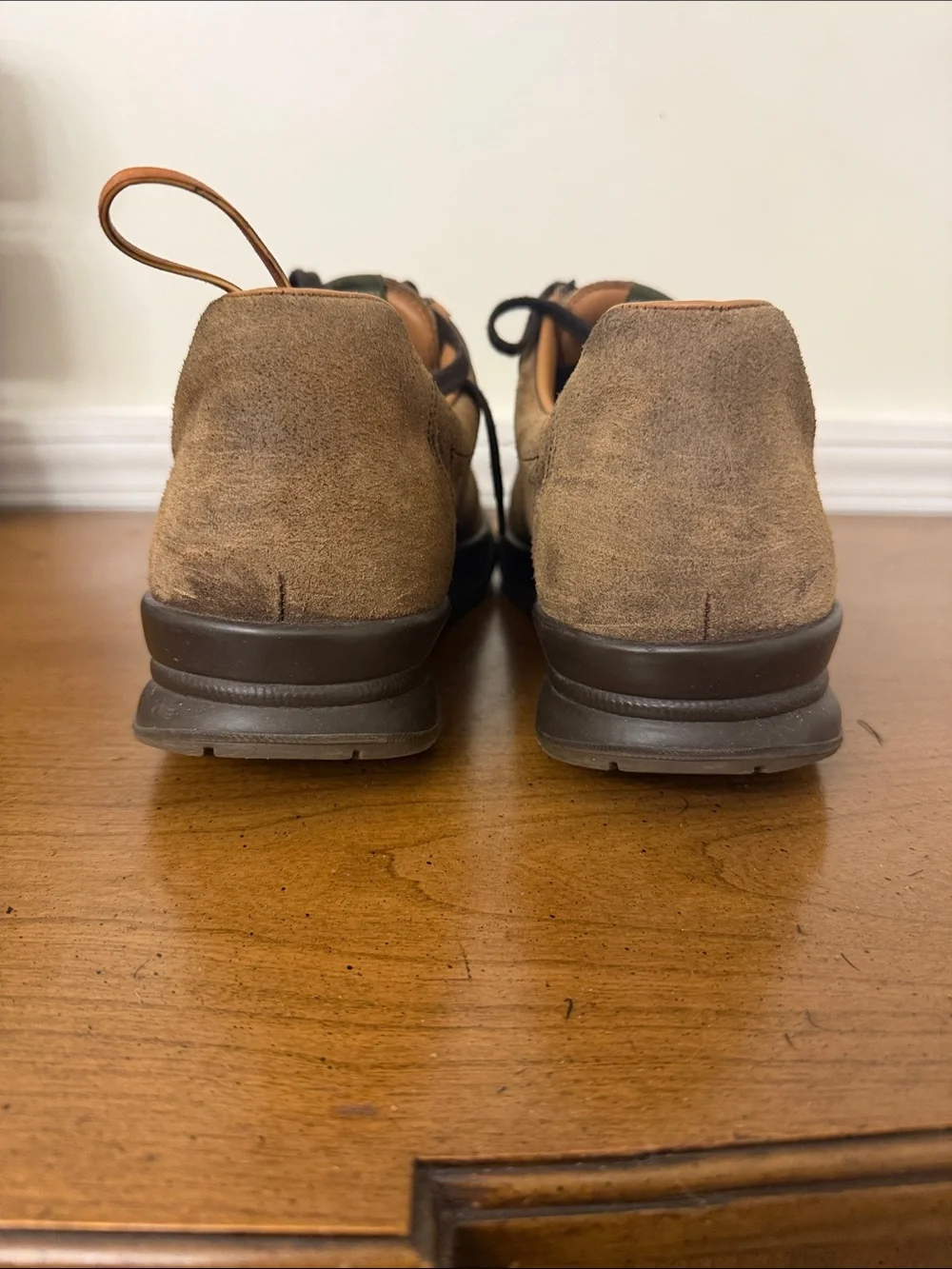 Mephisto Men's Brown Suede Lace-Up Match Oxfords